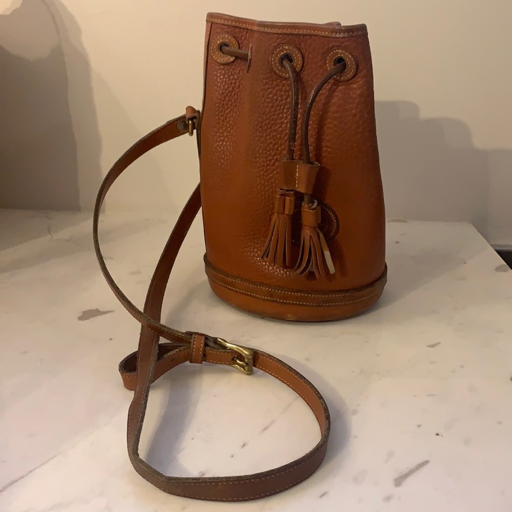 Vintage dooney & bourke bag, cognac leather